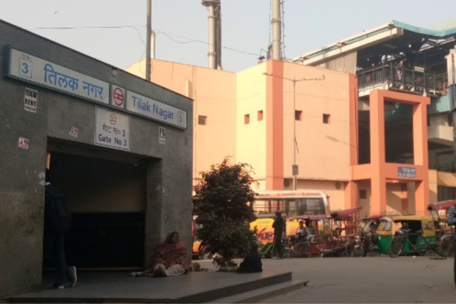 tilak nagar metro station gate no 3